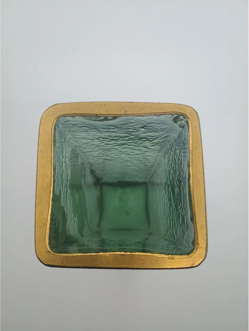 Montjoye (Legras & Cie) Art Nouveau Enameled Green Glass Vase with Gold Accents